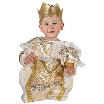 Disfraz dorado de Rey Mago para bebé de 0 a 6 meses