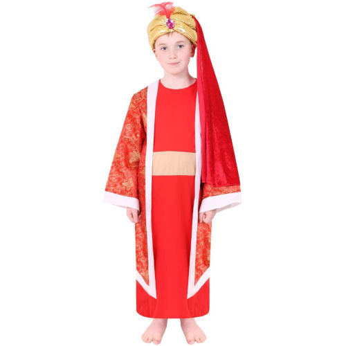 Disfraz de Rey Mago rojo para niños